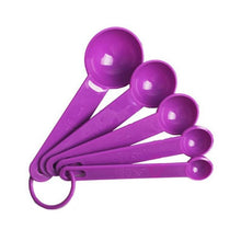 Load image into Gallery viewer, 5pcs/set Measuring Spoons Colorful Silicone Measuring Ladle With Scale Sugar Cake Baking Spoon Kitchen Baking Measuring Tools
